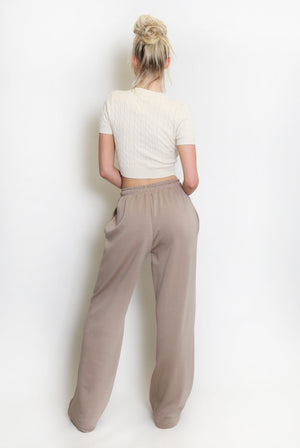 Elasticated Wide Leg Joggers - Faith - Storm Desire