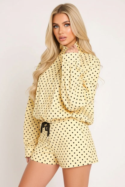 Polka Dot Zip UP Jacket - Noa
