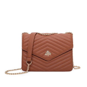 Square Quilted Bee Crossbody Bag - Kimberly - Storm Desire