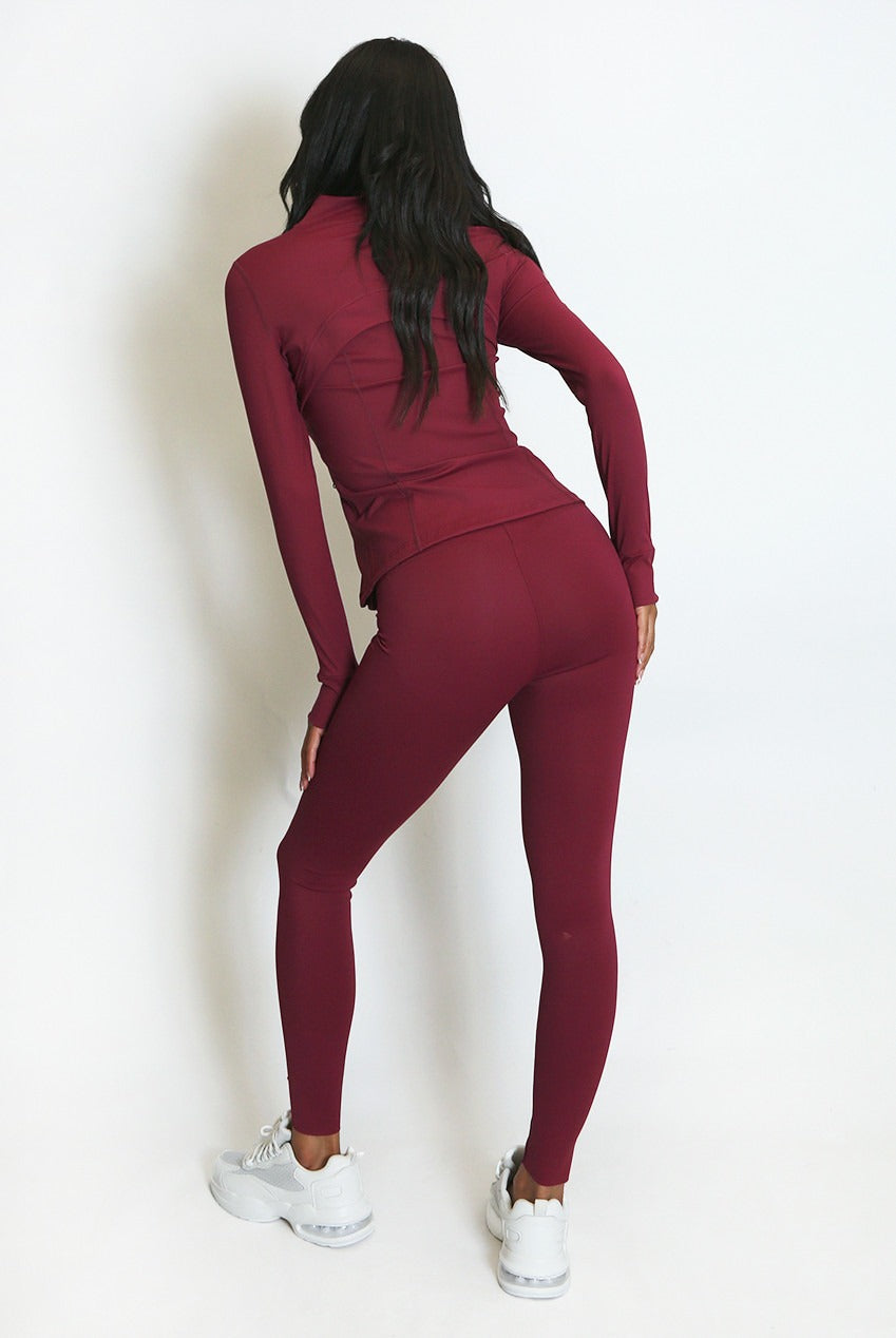 Sculpted Gym Jacket And Legging Set - Maeve