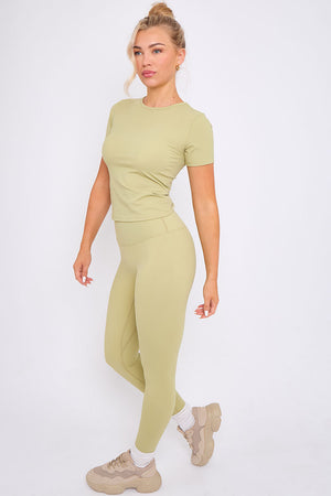 Athleisure T-shirt And Leggings Set - Oakley - Storm Desire