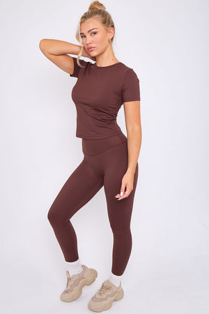 Athleisure T-shirt And Leggings Set - Oakley - Storm Desire