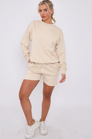 Los Angeles Sweatshirt & Shorts Set - Maci - Storm Desire