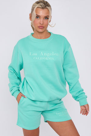 Los Angeles Sweatshirt & Shorts Set - Maci - Storm Desire