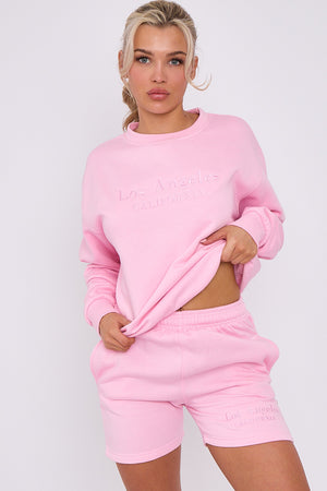Los Angeles Sweatshirt & Shorts Set - Maci - Storm Desire