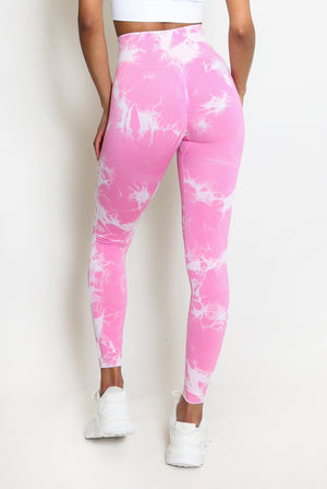 Tie Dye Print Bum Sculpt Leggings - Cecilia - Storm Desire