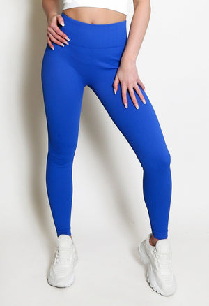 High Waist Ribbed Leggings - Della - Storm Desire