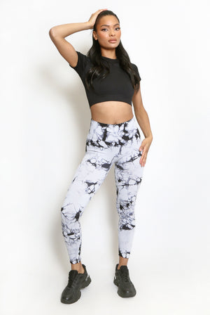 Tie Dye Print Bum Sculpt Leggings - Cecilia - Storm Desire