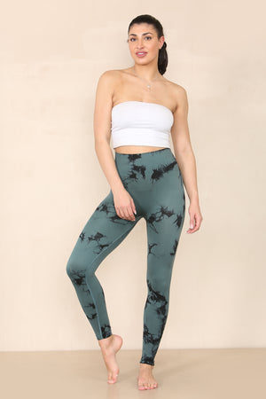 Tie Dye Print Bum Sculpt Leggings - Cecilia - Storm Desire