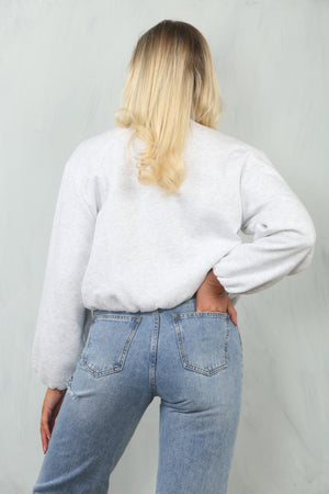 Soft Bubble Hem Bomber Jacket - Amoura - Storm Desire