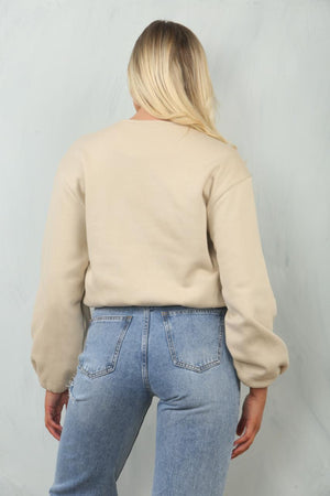 Soft Bubble Hem Bomber Jacket - Amoura - Storm Desire