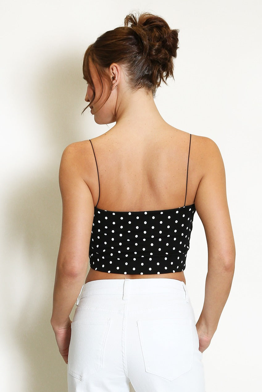 Polka Dot Cropped Cami Top - Presley