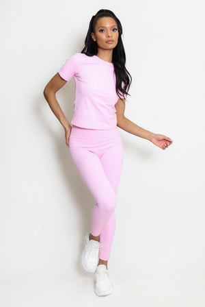 Athleisure T-shirt And Leggings Set - Oakley - Storm Desire
