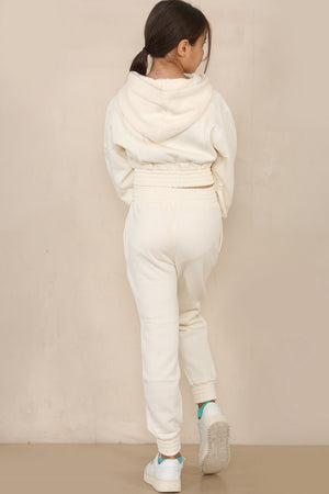 Kids Crop Hooded Loungewear Set - Valentina - Storm Desire