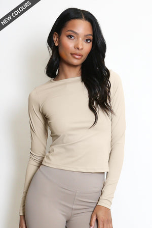 Long Sleeve Ath Leisure Top - Briella - Storm Desire