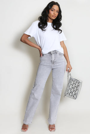 Straight Fit Embellished Jeans - Liana - Storm Desire