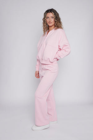 Bomber Style Oversize Fleece Zipper & Jogger Set - Sara - Storm Desire