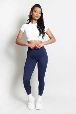 High Waisted Sports Energy Leggings - Lexi - Storm Desire