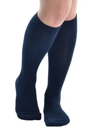 Plain Knee High School Socks Pack Of 3 - Storm Desire