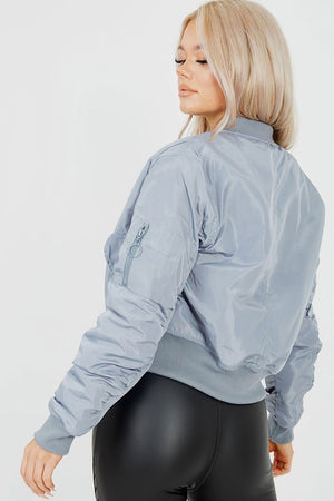 Zip Up Casual Bomber Jacket - Chiquita - Storm Desire
