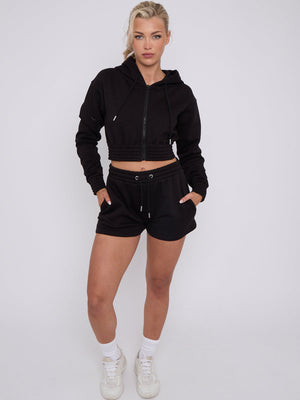 Triple Seam Shorts & Crop Top Set - Zoe - Storm Desire