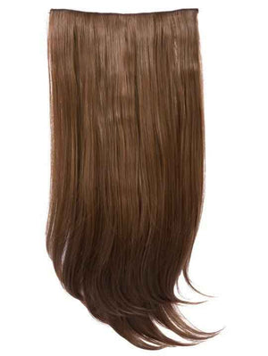 Golden brown straight hair extension weft, long layered strands