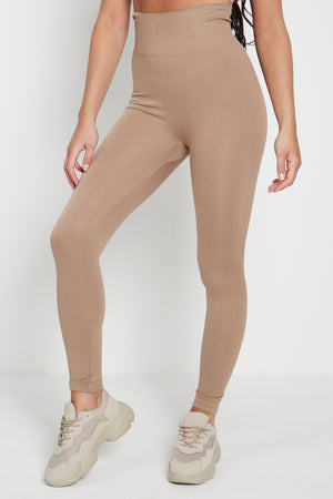 High Waist Ribbed Leggings - Della - Storm Desire