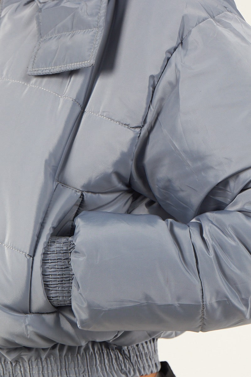 Hooded Crop Puffer Jacket - Matilda