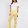 High Waist Lace Flared Trousers - Heaven