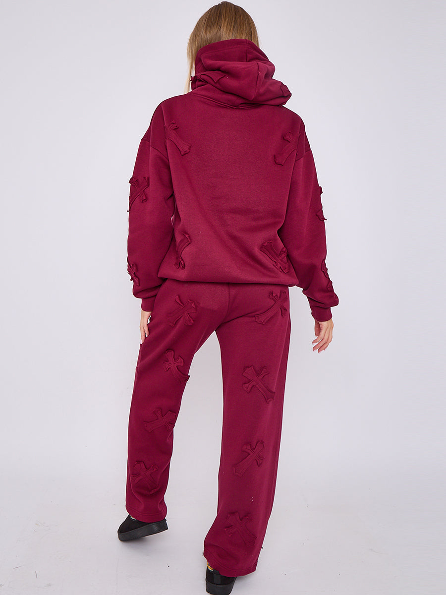 Back In Baggy Crucifix Cross Hooded Tracksuit - Kayla