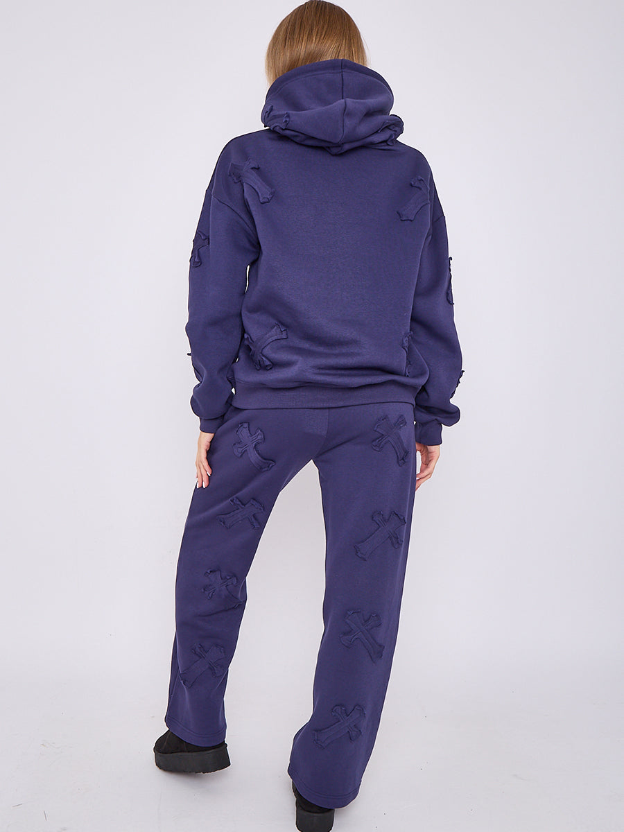 Back In Baggy Crucifix Cross Hooded Tracksuit - Kayla