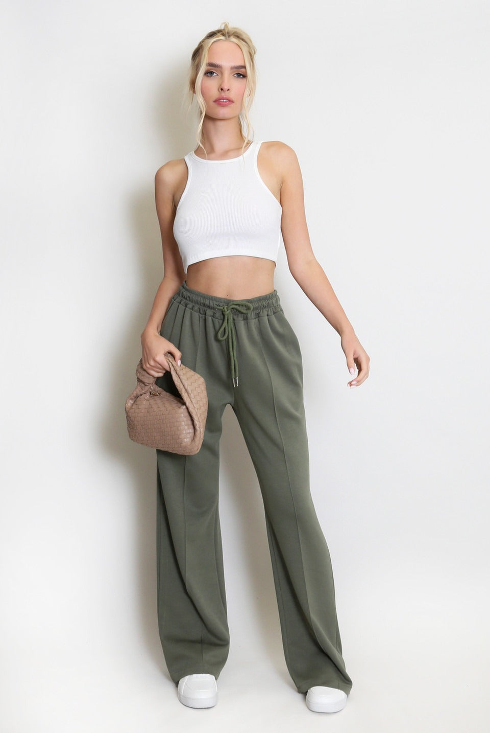 Elasticated Wide Leg Joggers - Faith - Storm Desire