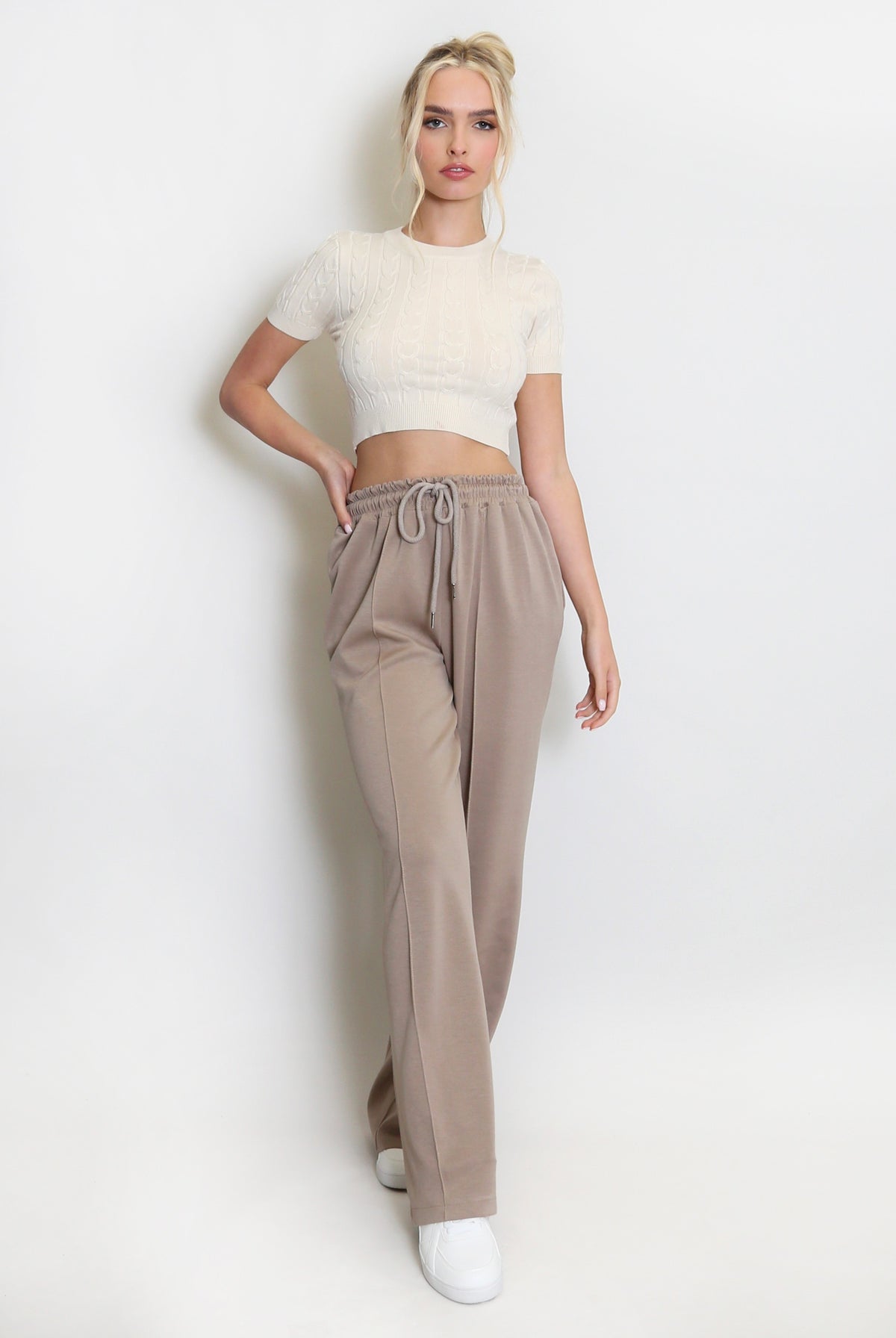Elasticated Wide Leg Joggers Faith