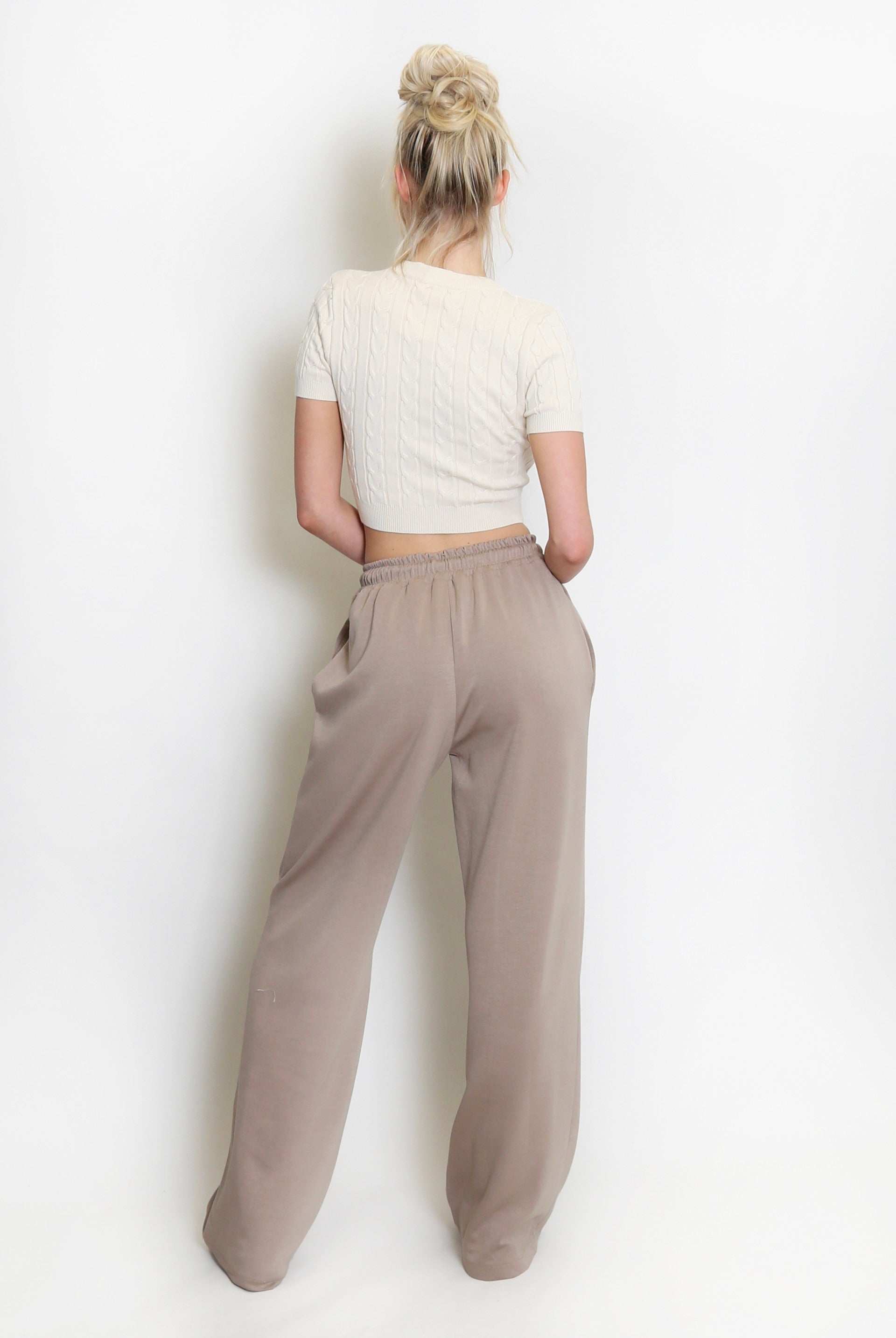 Elasticated Wide Leg Joggers - Faith - Storm Desire