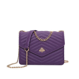 Square Quilted Bee Crossbody Bag - Kimberly - Storm Desire