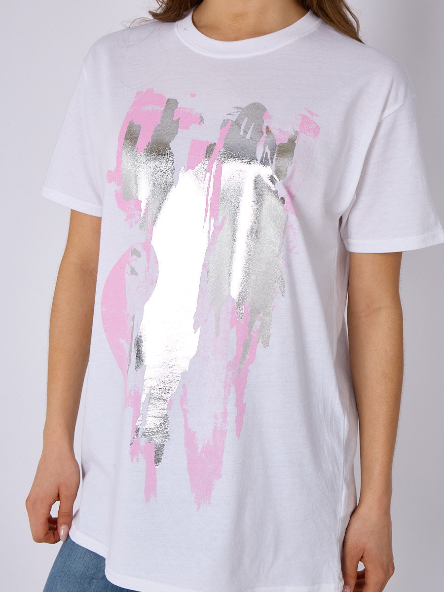 Pink Foil Printed T-Shirt - Jaylani - Storm Desire
