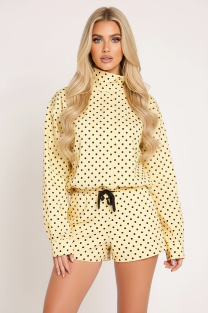Polka Dot Zip UP Jacket Noa