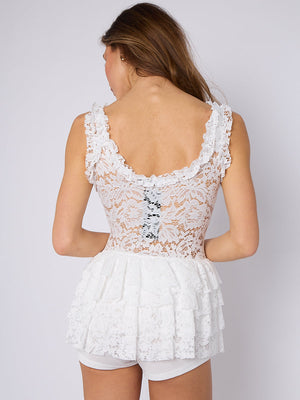 Lace Detail Sleeveless Playsuit - Jolene - Storm Desire