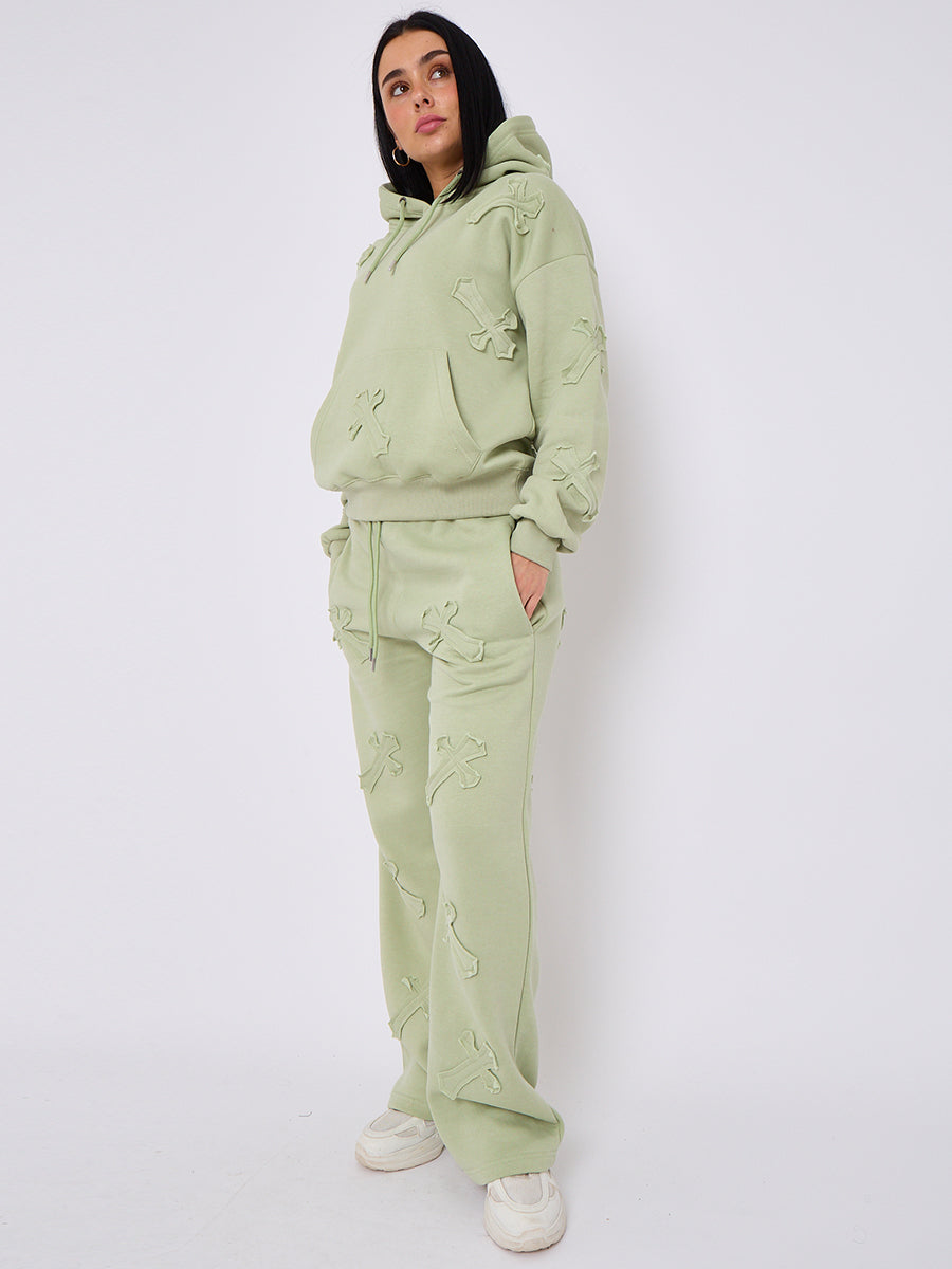 Back In Baggy Crucifix Cross Hooded Tracksuit - Kayla