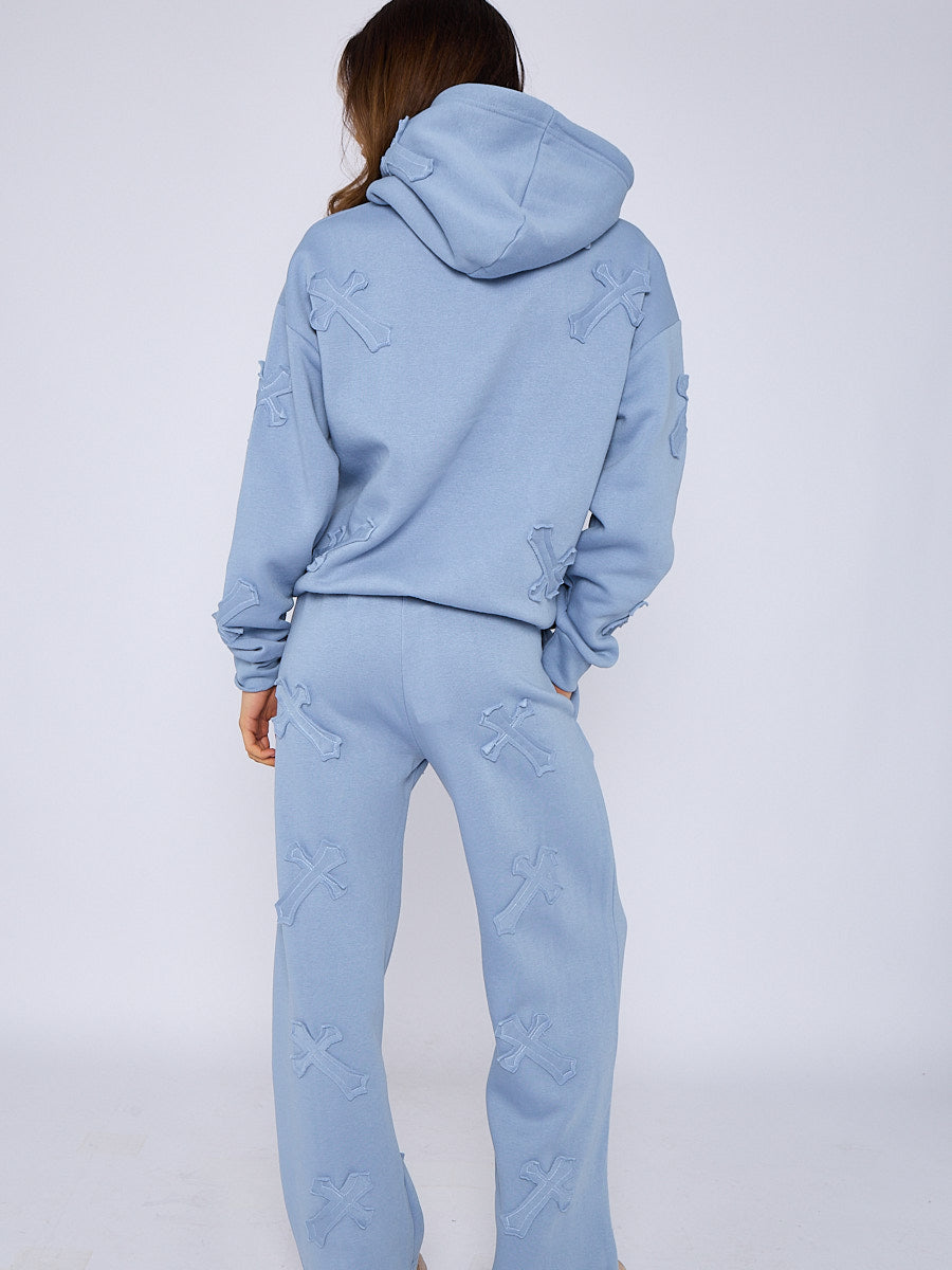 Back In Baggy Crucifix Cross Hooded Tracksuit - Kayla