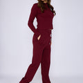Kids Ribbed Button Up Top & Wide Leg Trouser Set - Mae