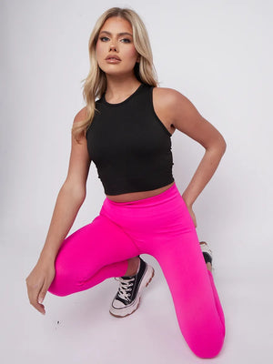 High Waist Ribbed Leggings - Della - Storm Desire