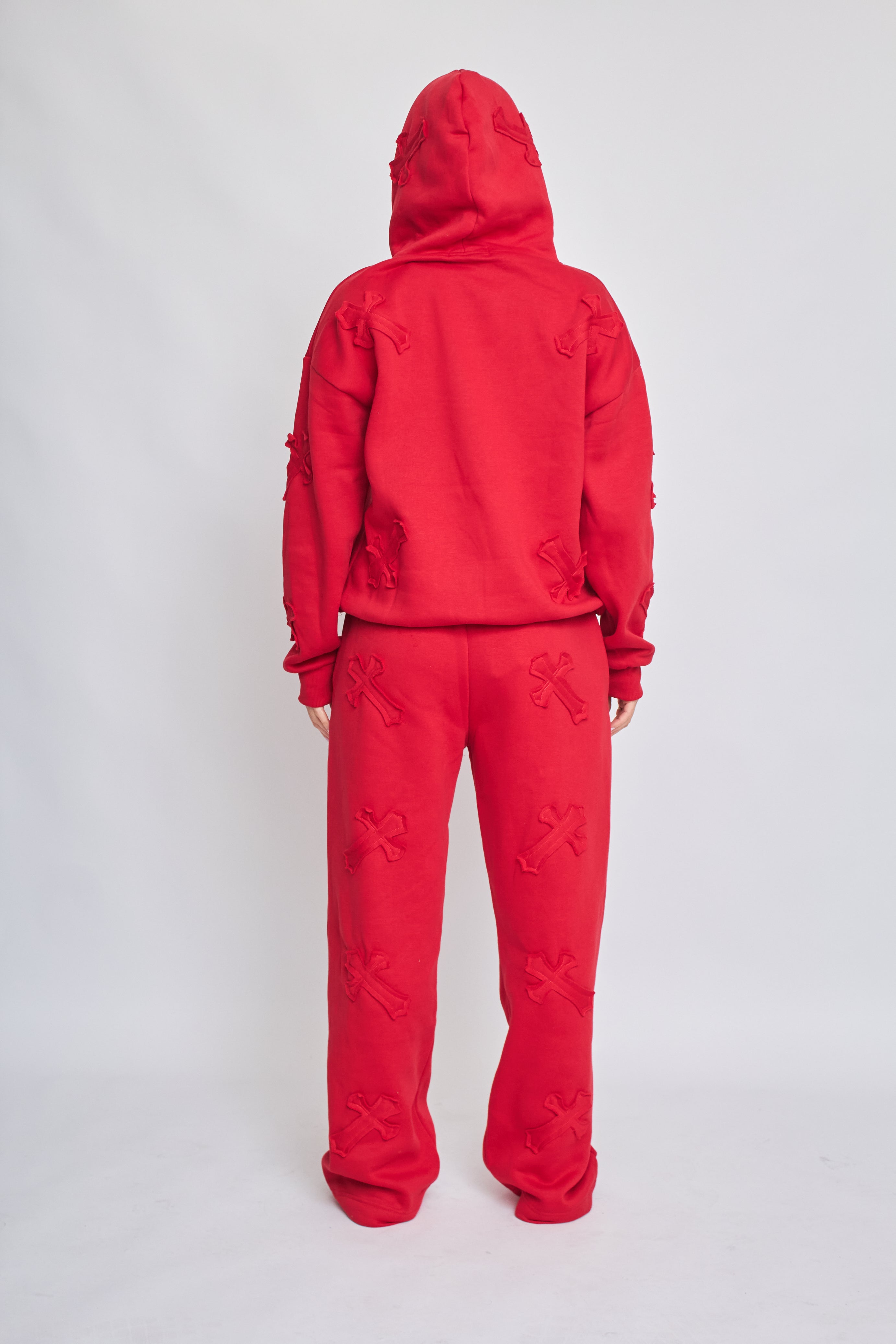 Back In Baggy Crucifix Cross Hooded Tracksuit - Kayla