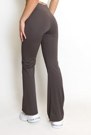 New Colours Elasticated Waist Flare Trouser - Payton - Storm Desire