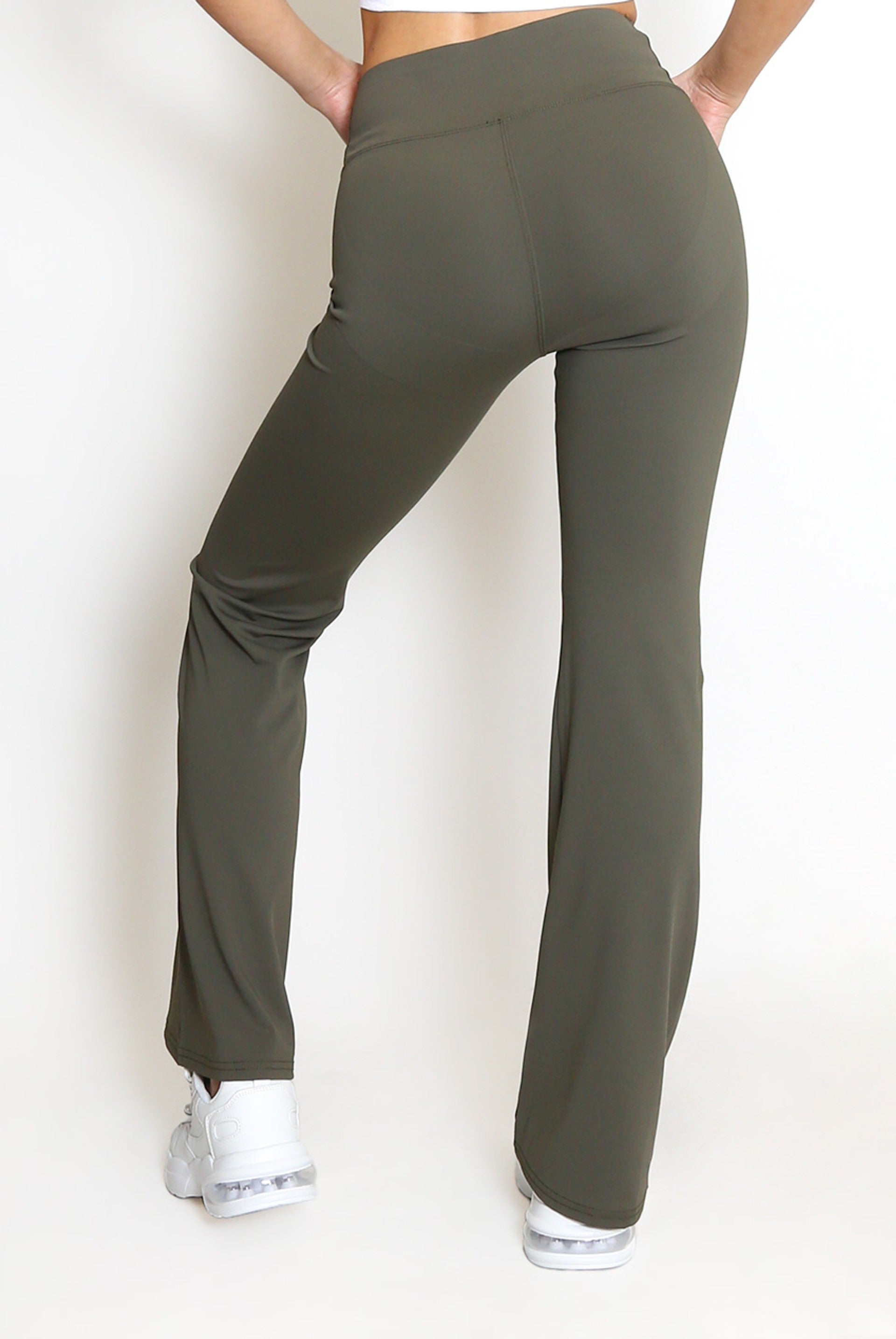 New Colours Elasticated Waist Flare Trouser - Payton - Storm Desire