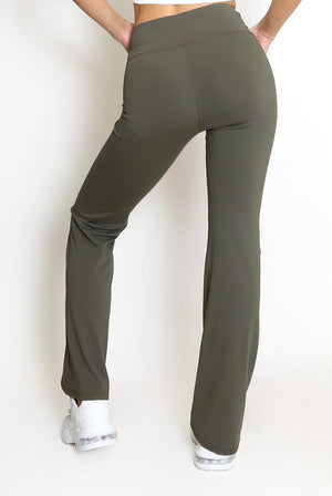 New Colours Elasticated Waist Flare Trouser - Payton - Storm Desire