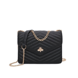Square Quilted Bee Crossbody Bag - Kimberly - Storm Desire