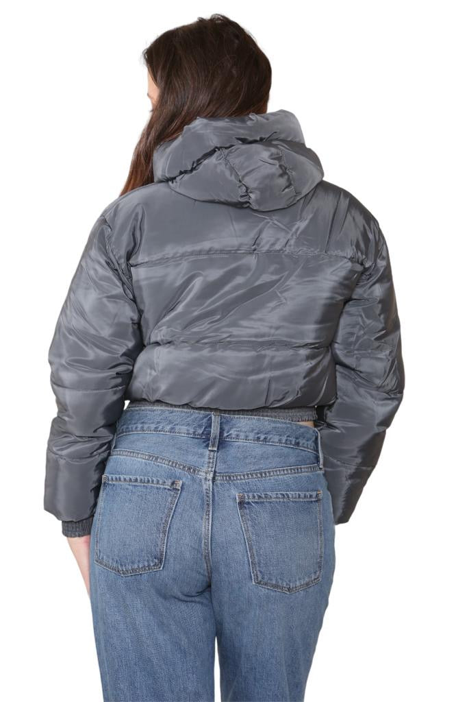 Hooded Crop Puffer Jacket - Matilda