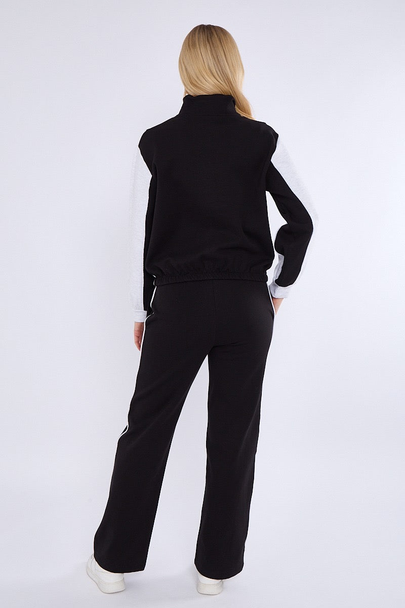 Colour Block Retro Jacket & Jogger Set - Ivanna - Storm Desire