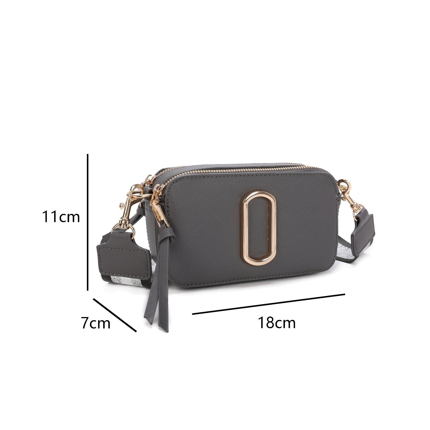 Gold Buckle Box Bag - Diana - Storm Desire